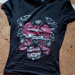 Carbon Black Tee with White Logo